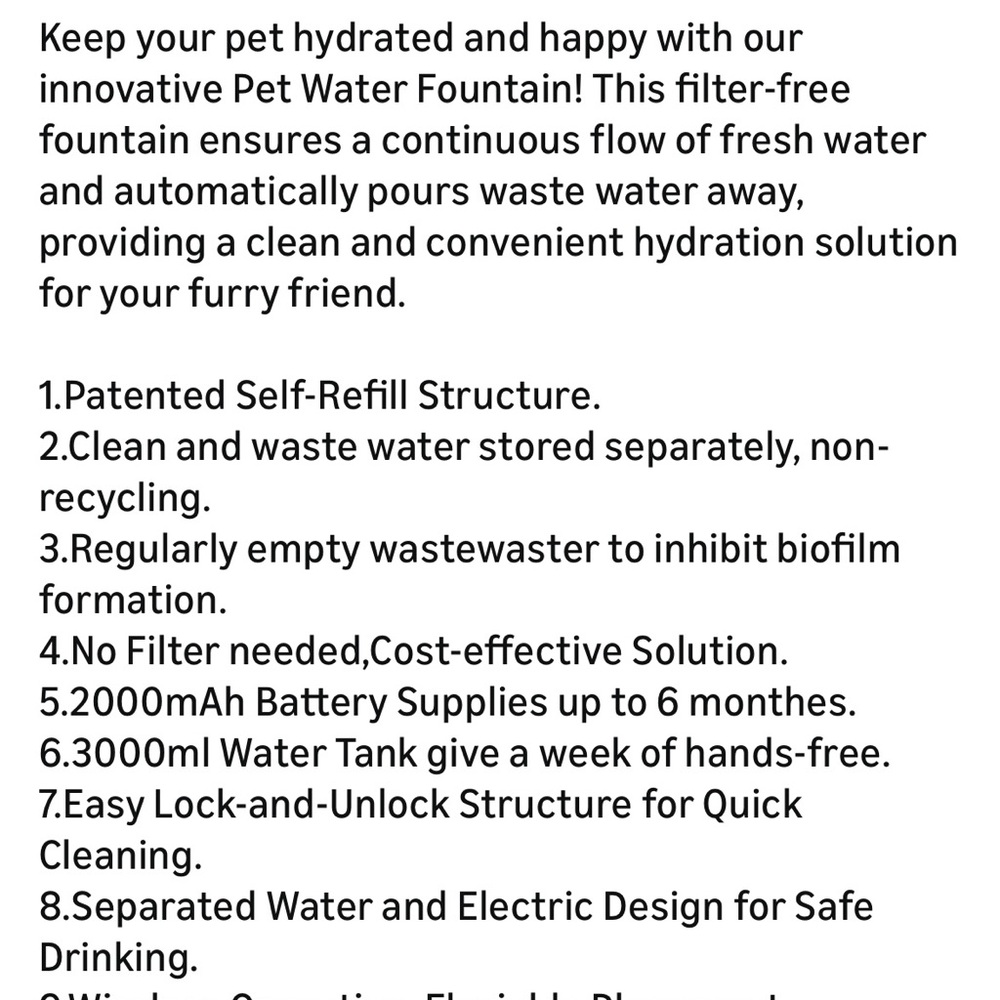 Automatic Pet Water Fountain Dispenser - White & Gray - Picture 9 of 10